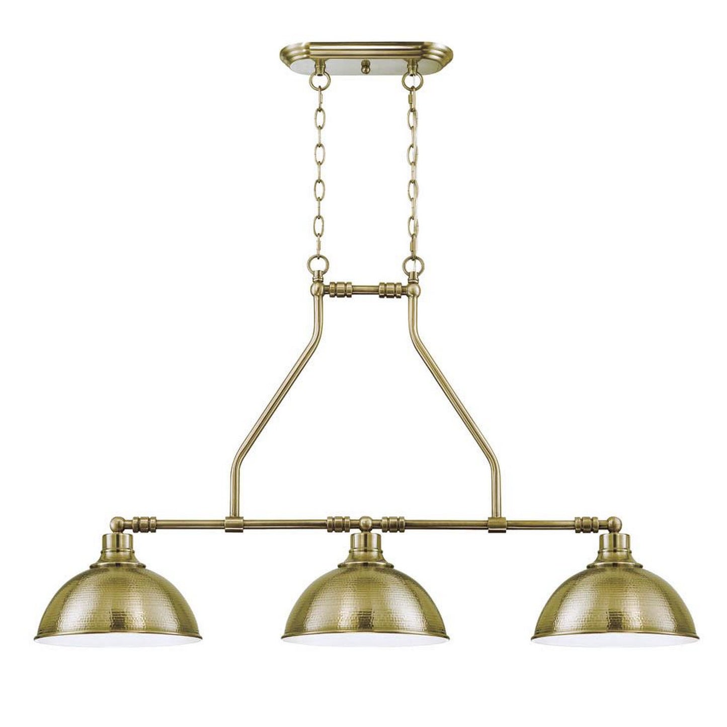 Timarron Three Light Island Chandelier in Legacy Brass