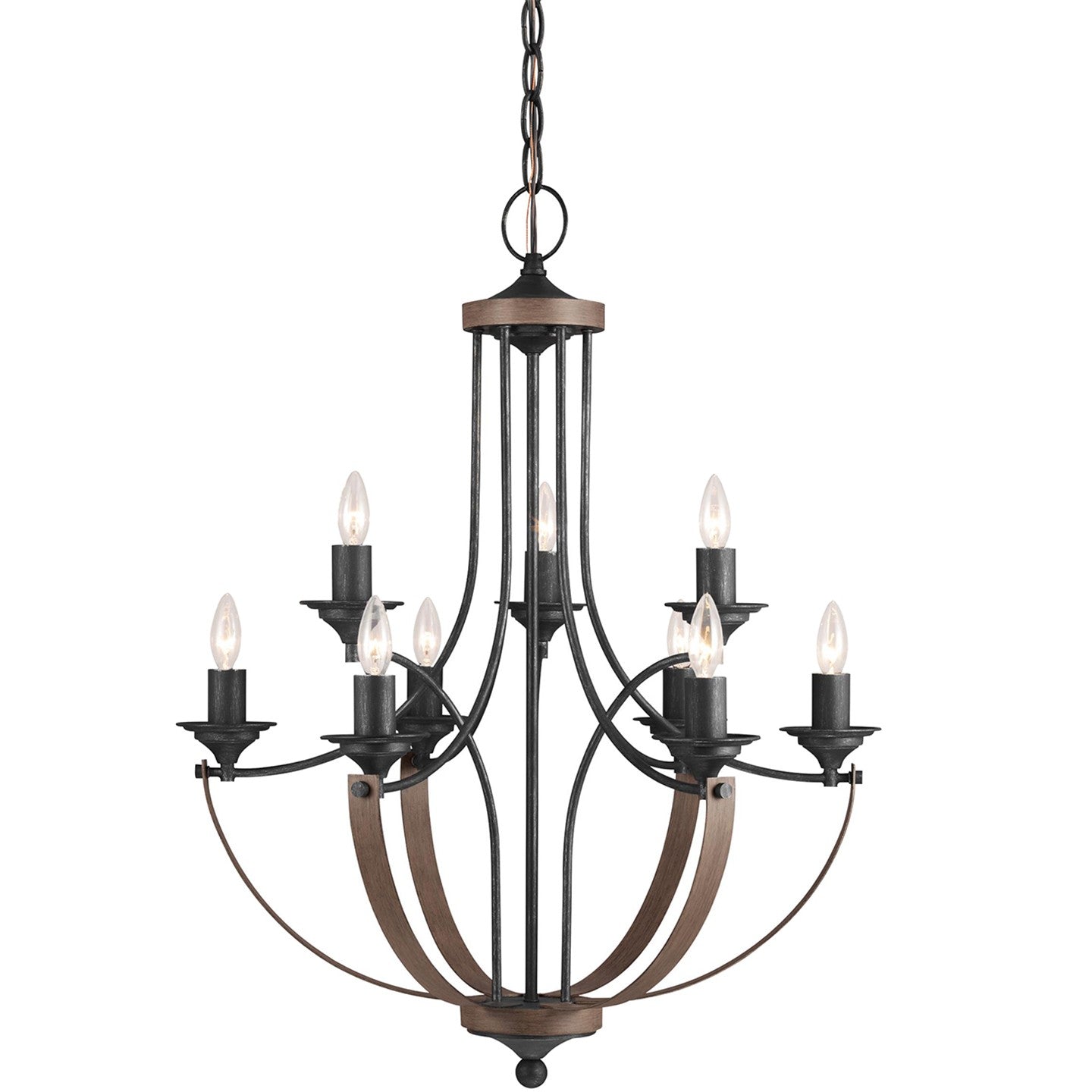 Corbeille Nine Light Chandelier in Stardust