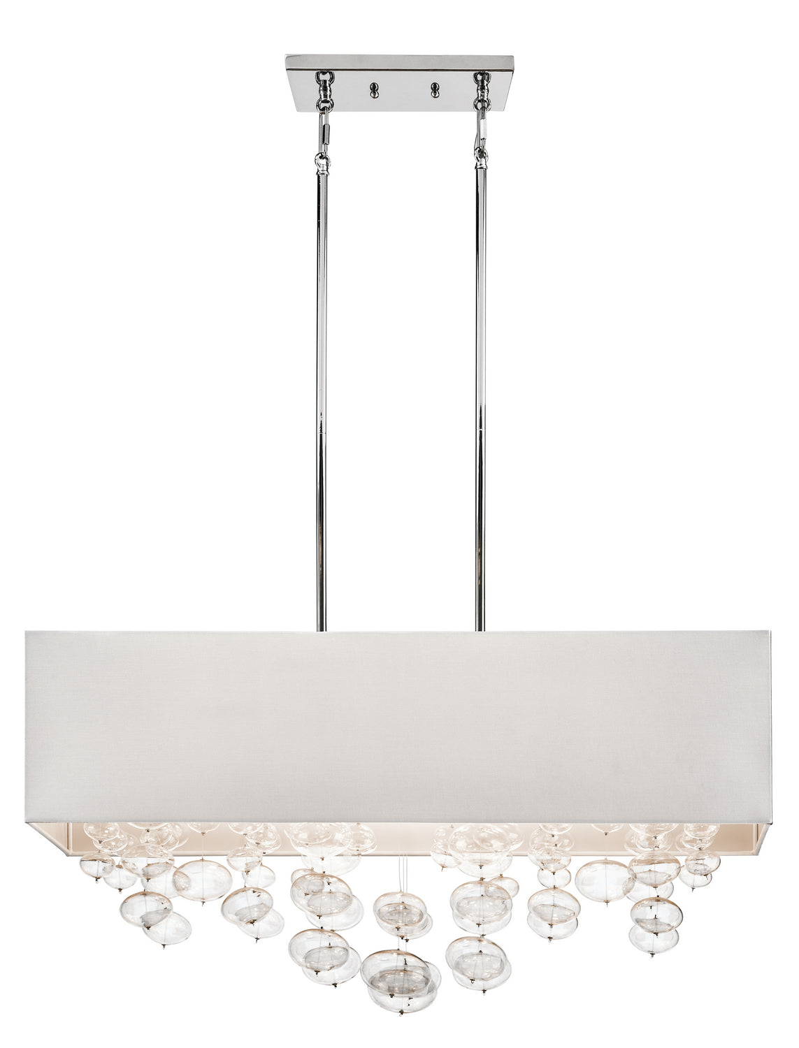 Piatt Six Light Linear Chandelier in Chrome