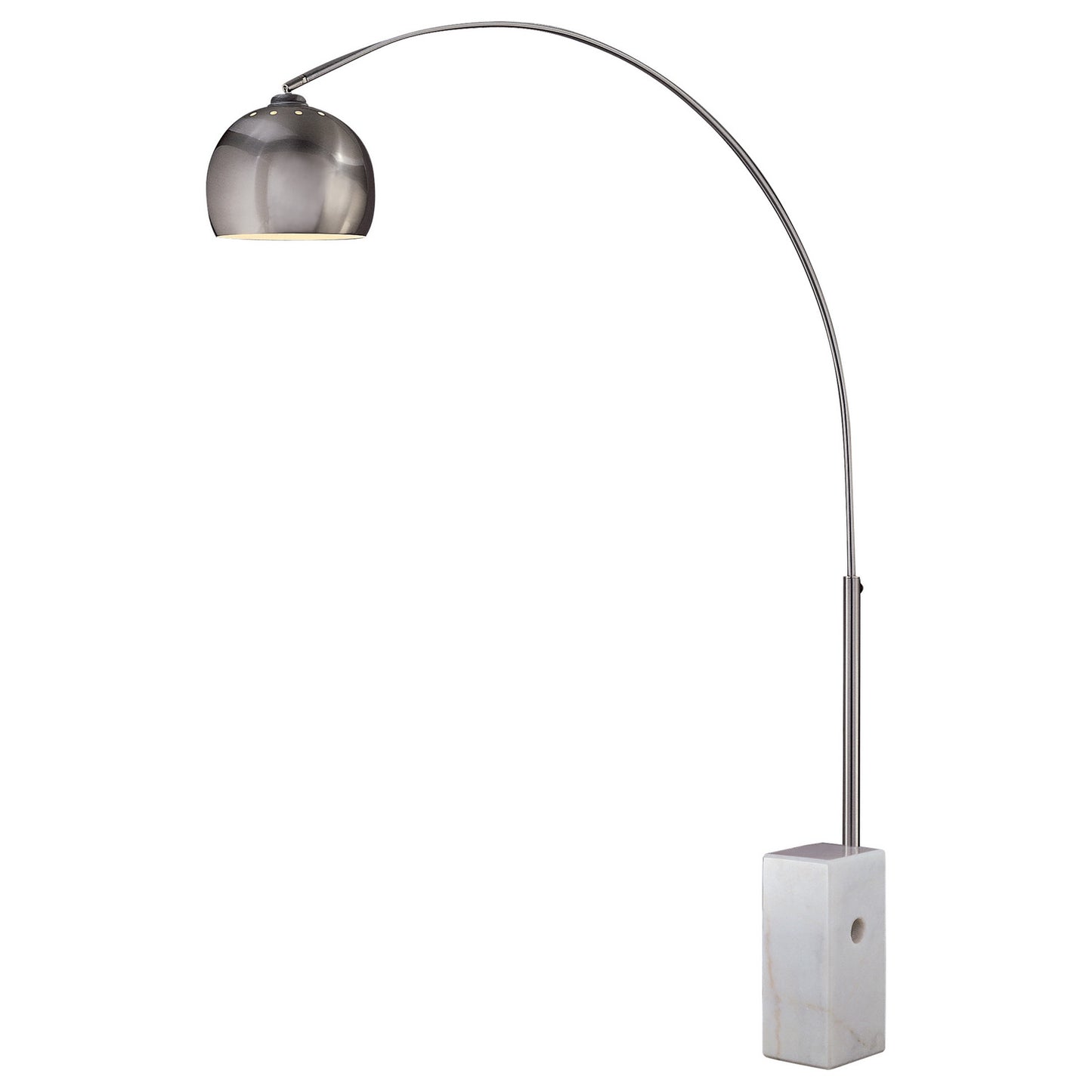 George's Reading Room LED Arc Floor Lamp in Brushed Nickel