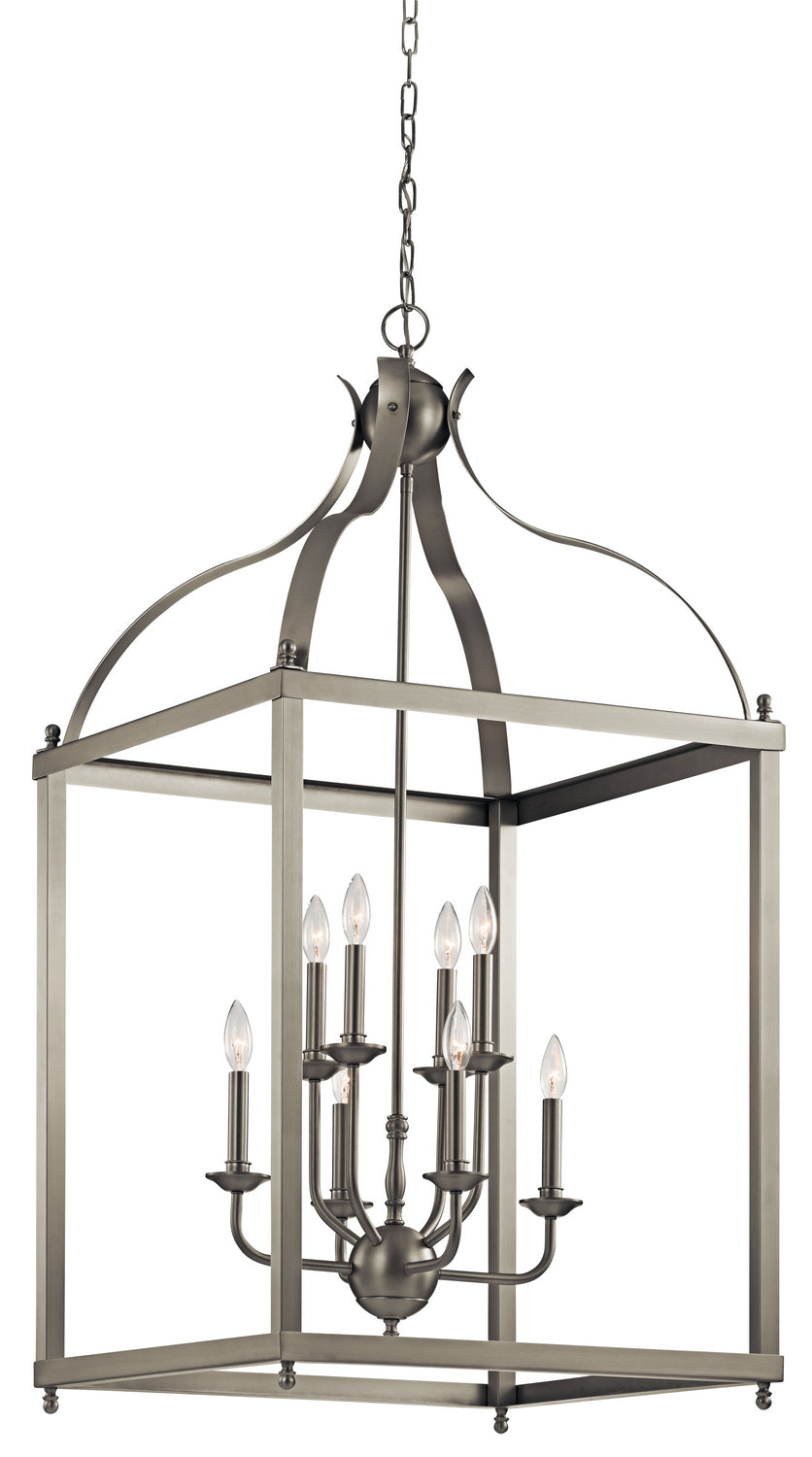 Larkin Eight Light Foyer Chandelier in Brushed Nickel