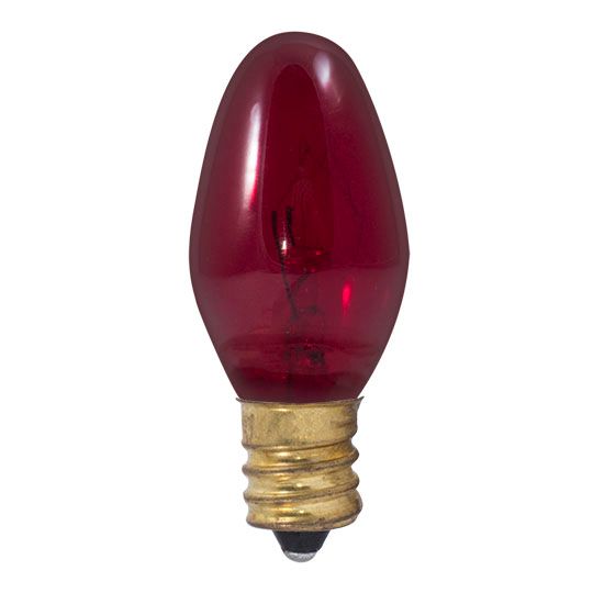 5W C7 TRANSPARENT RED E12 120V