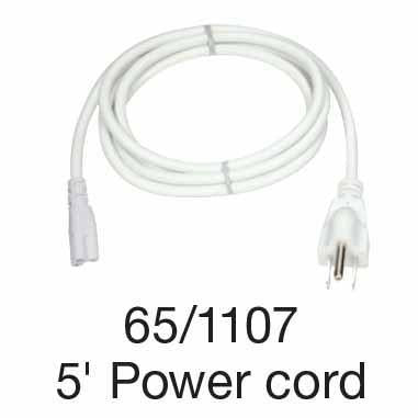 5' Power Cord for Nuvo Linkable LED Strip Fixtures.