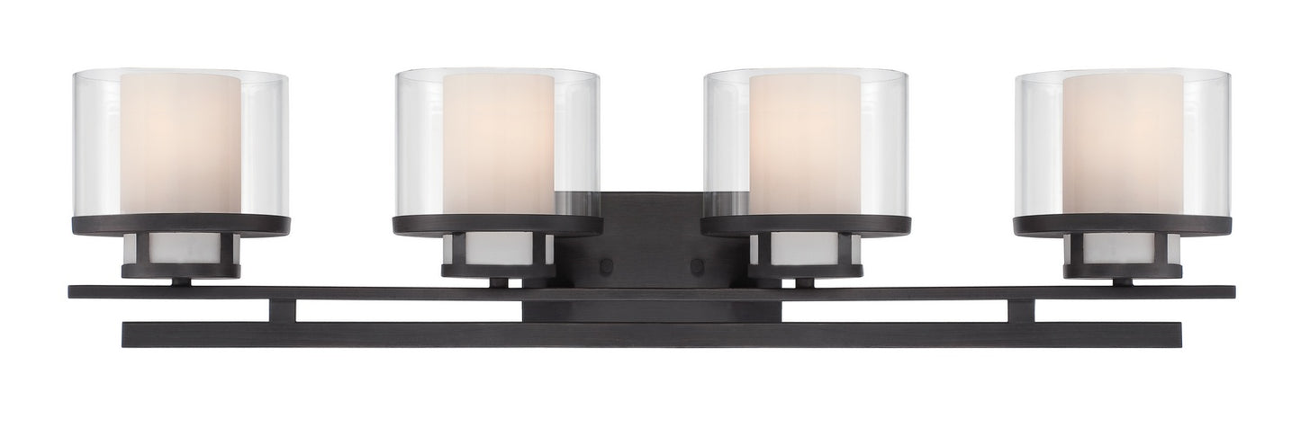 Fusion Four Light Bath Bar in Biscayne Bronze