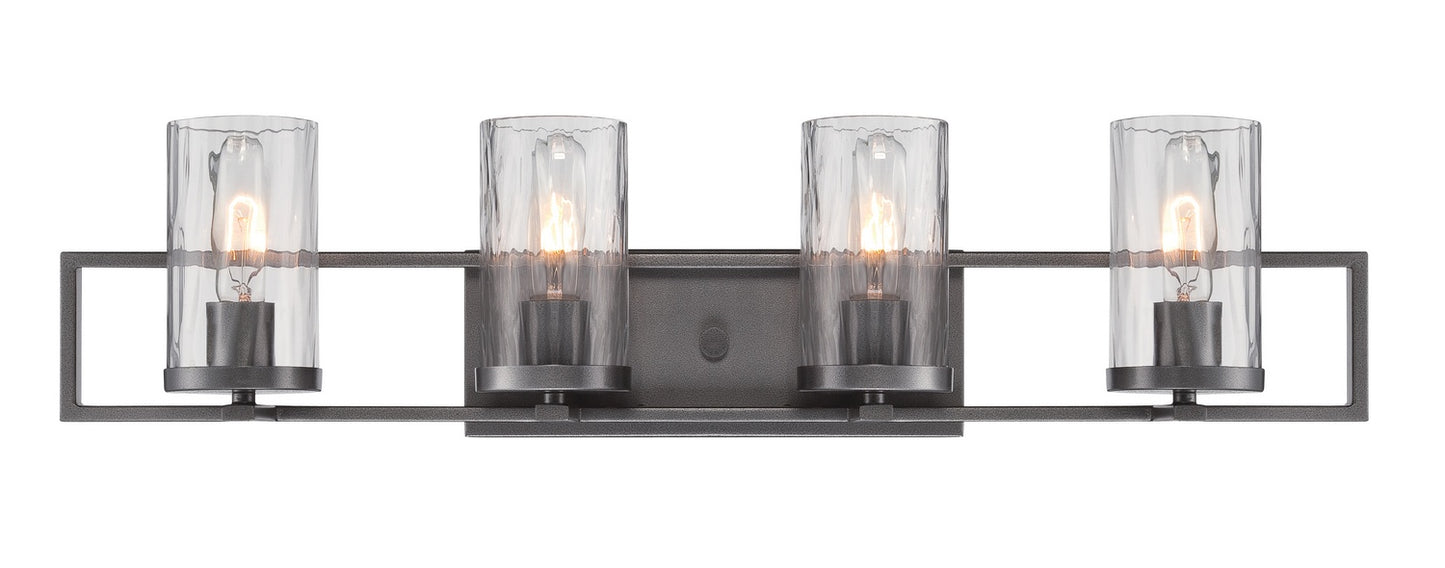 Elements Four Light Bath Bar in Charcoal