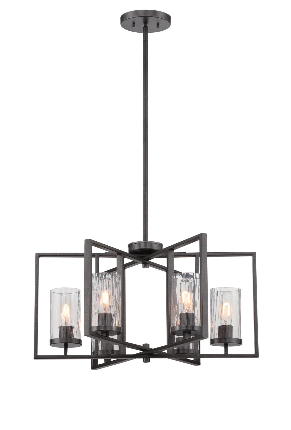 Elements Six Light Chandelier in Charcoal