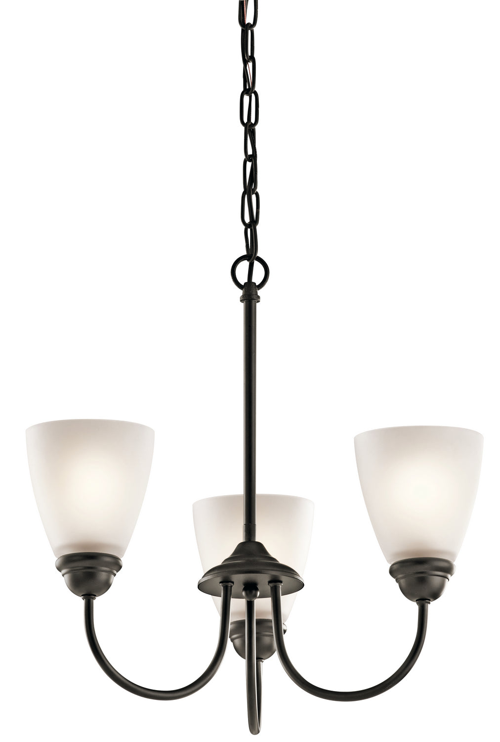 Jolie Three Light Mini Chandelier in Olde Bronze