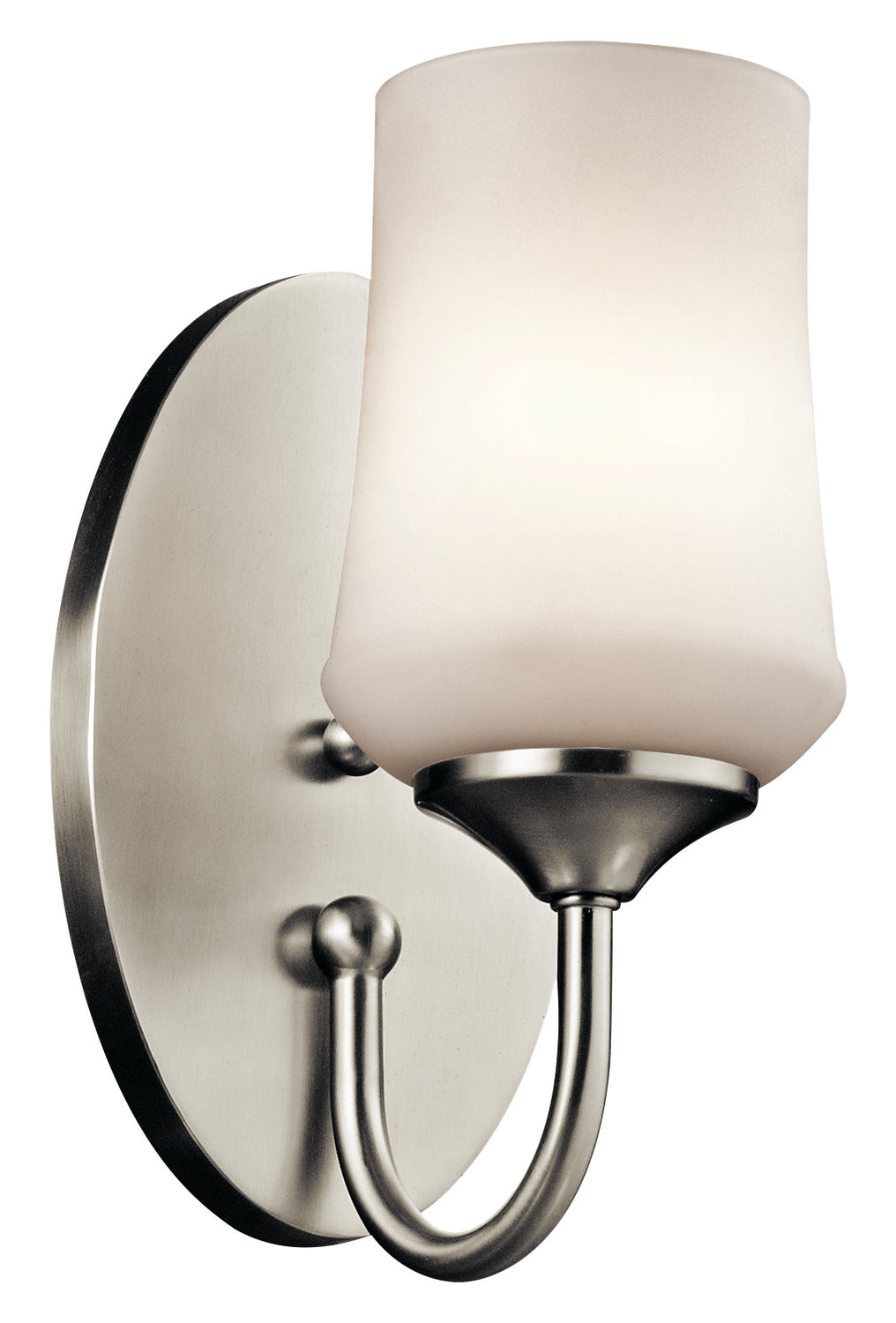 Aubrey One Light Wall Sconce in Brushed Nickel