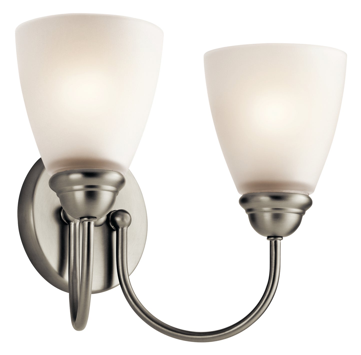 Jolie Two Light Bath in Brushed Nickel