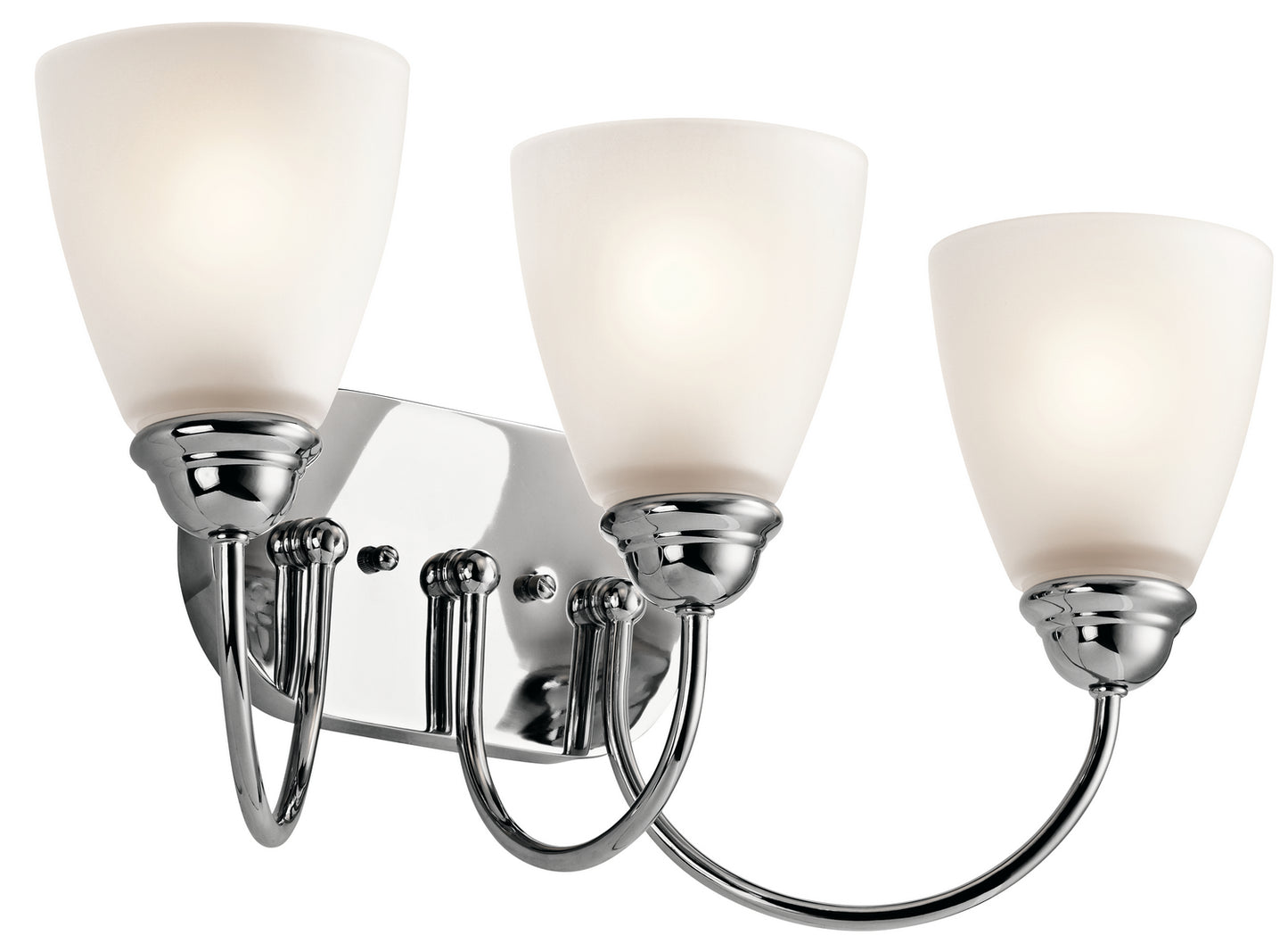 Jolie Three Light Bath in Chrome