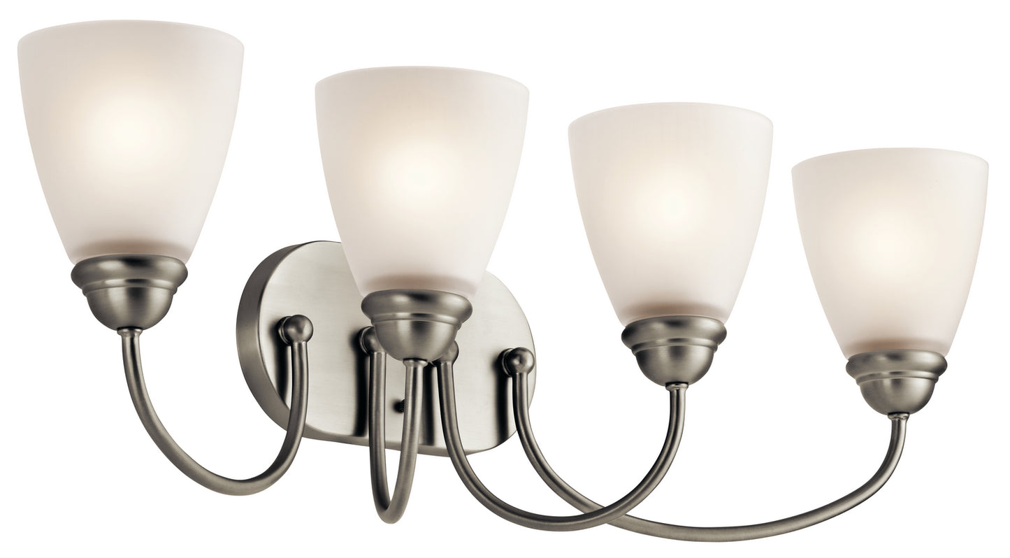 Jolie Four Light Bath in Brushed Nickel