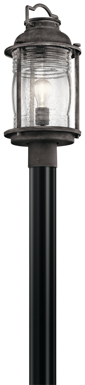 Ashland Bay One Light Outdoor Post Mount in Weathered Zinc