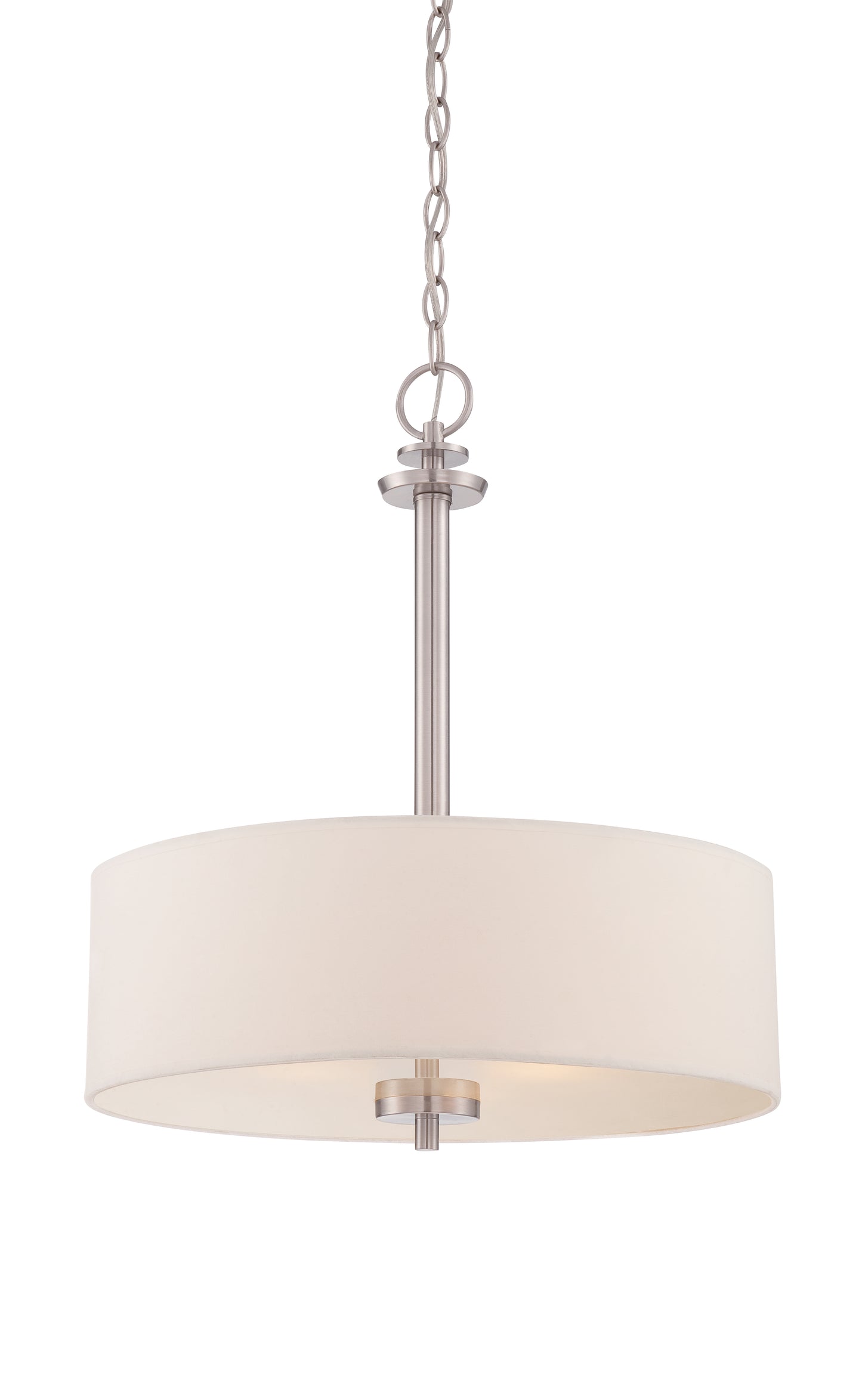 Harlowe Three Light Pendant in Satin Platinum