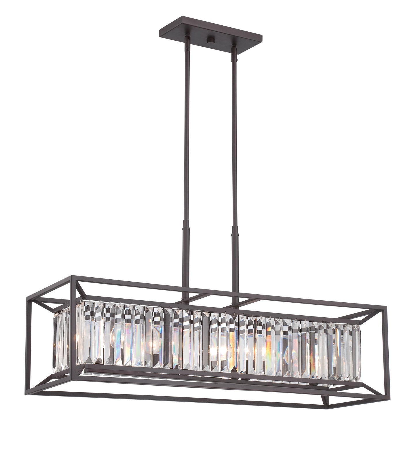 Linares Four Light Island Pendant in Vintage Bronze