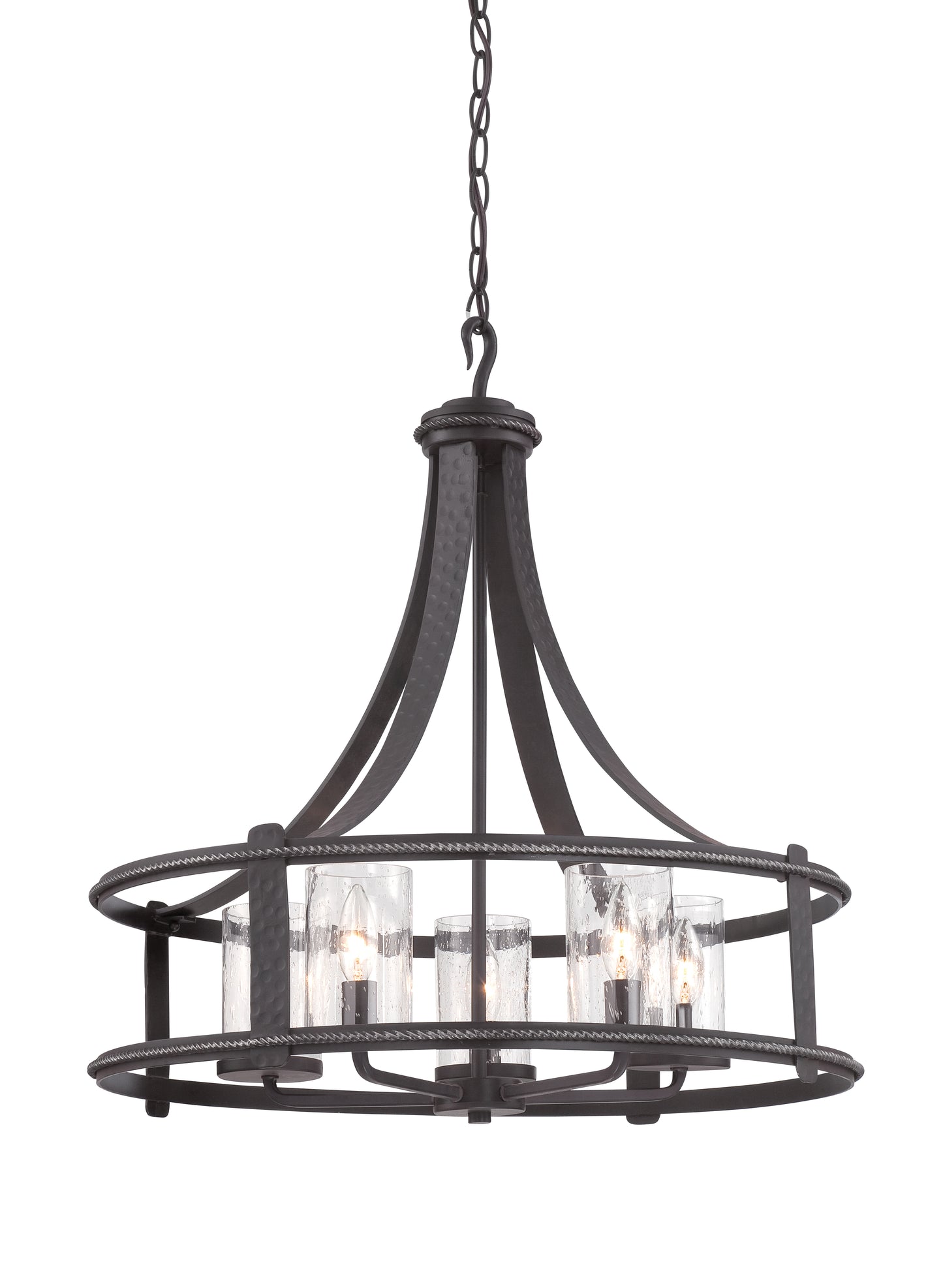 Palencia Five Light Chandelier in Artisan Pardo Wash