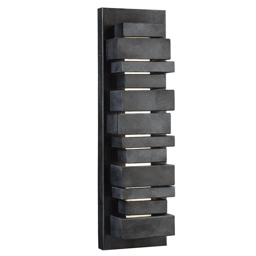 Ledgend LED Outdoor Wall Sconce in Dark Weathered Zinc