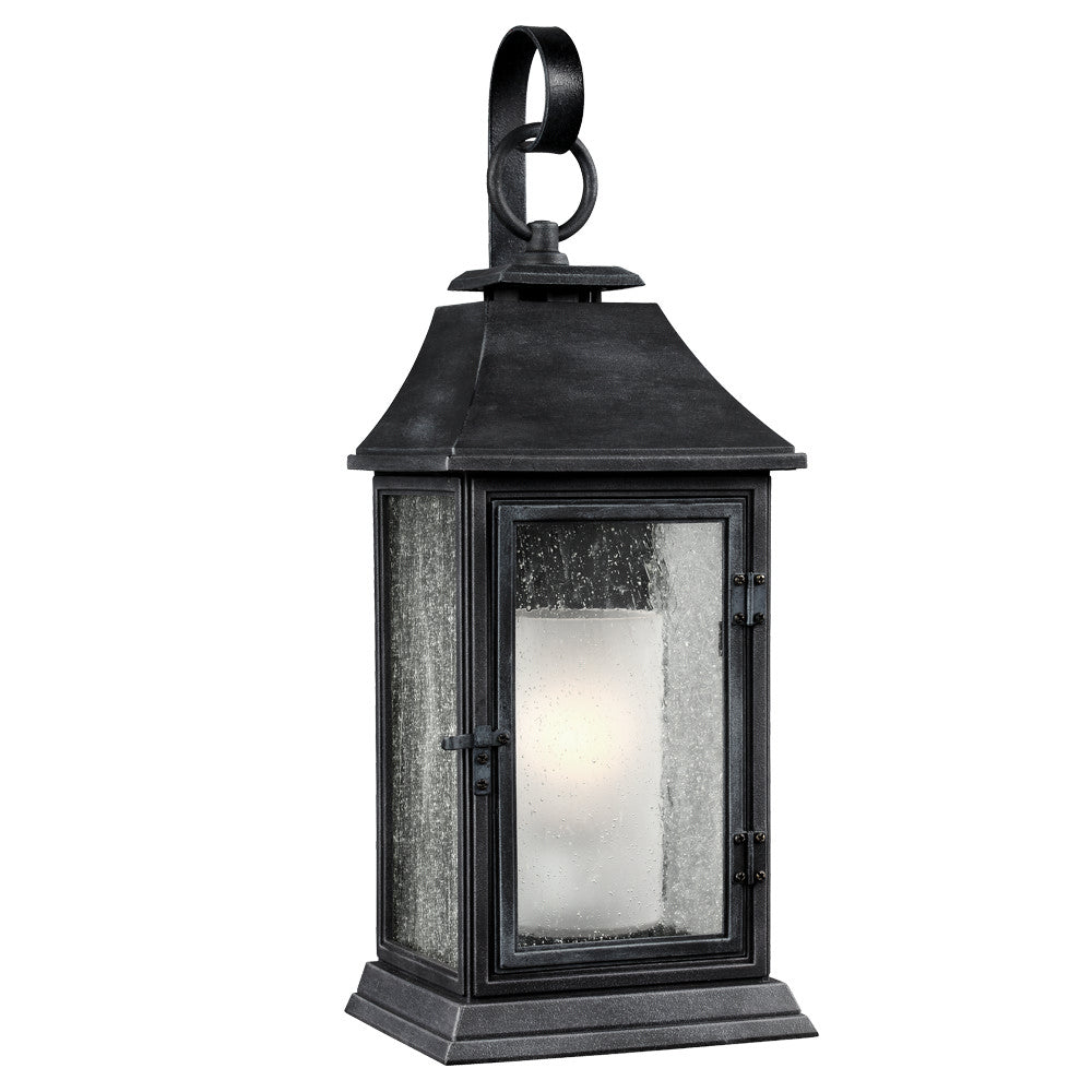 Shepherd One Light Lantern in Dark Weathered Zinc