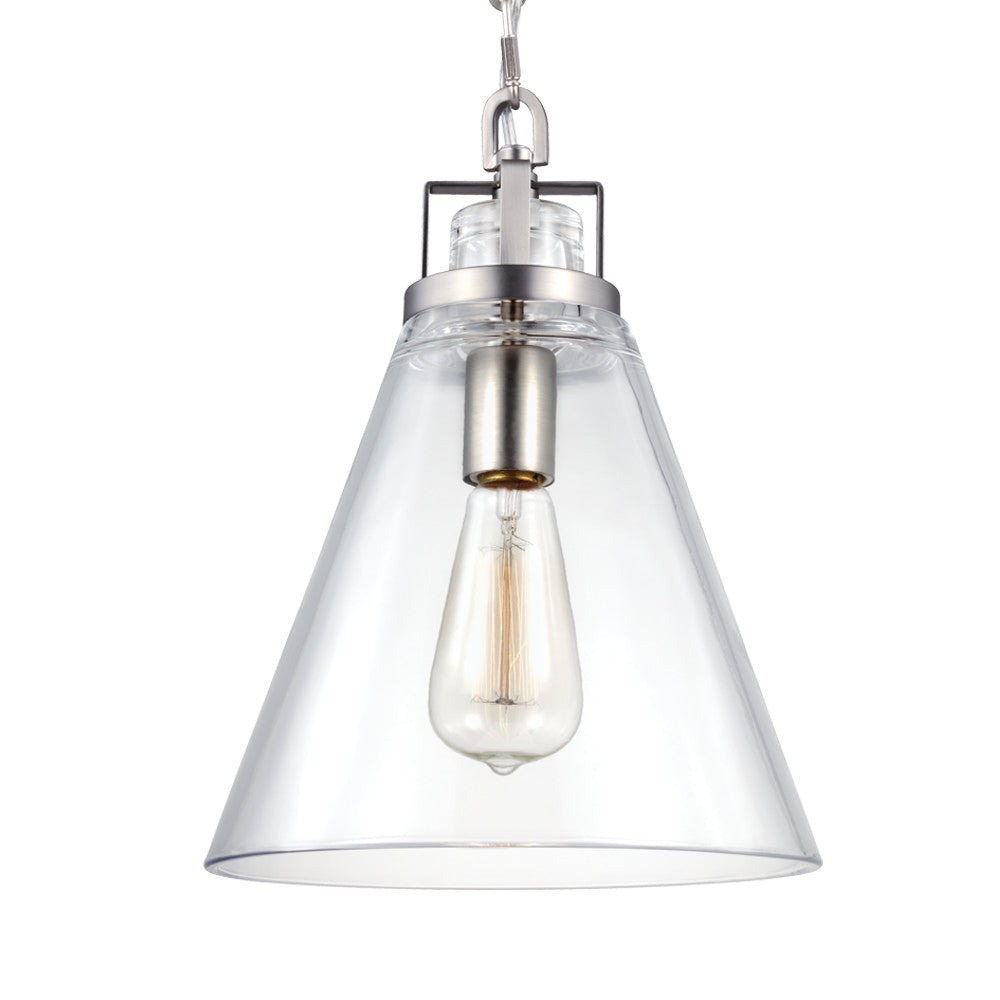 Frontage One Light Pendant in Satin Nickel