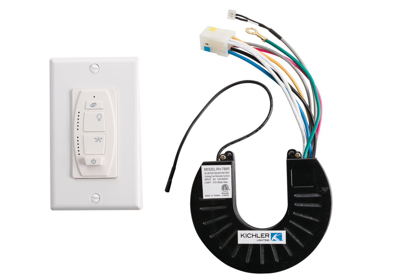 Accessory 6 Speed DC Wall Transmitter in White Material (Not Painted)