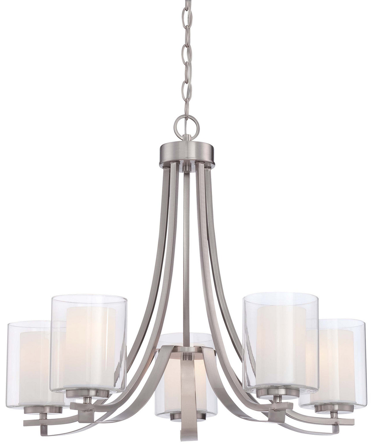 Parsons Studio Five Light Chandelier in Brushed Nickel