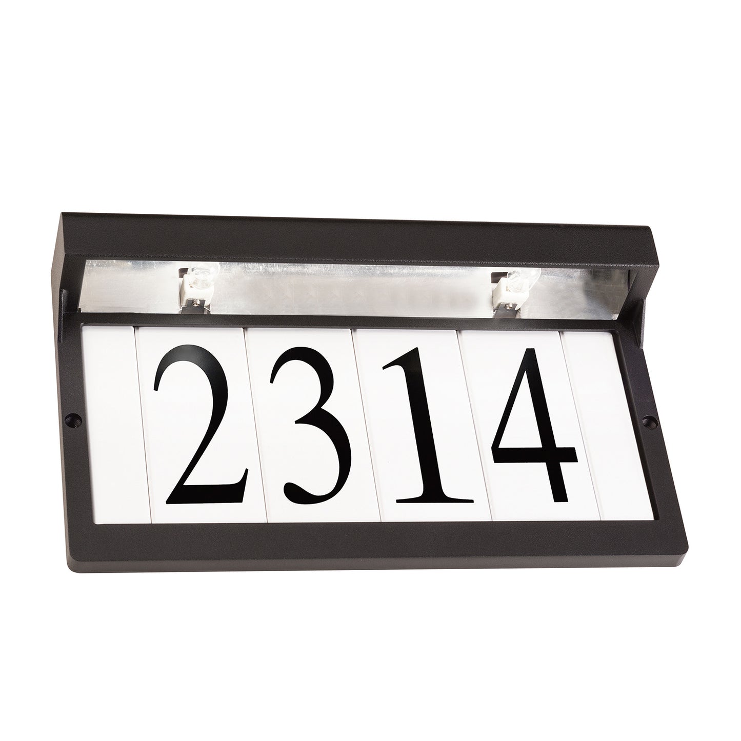 Address Light Two Light Address Light in Textured Black