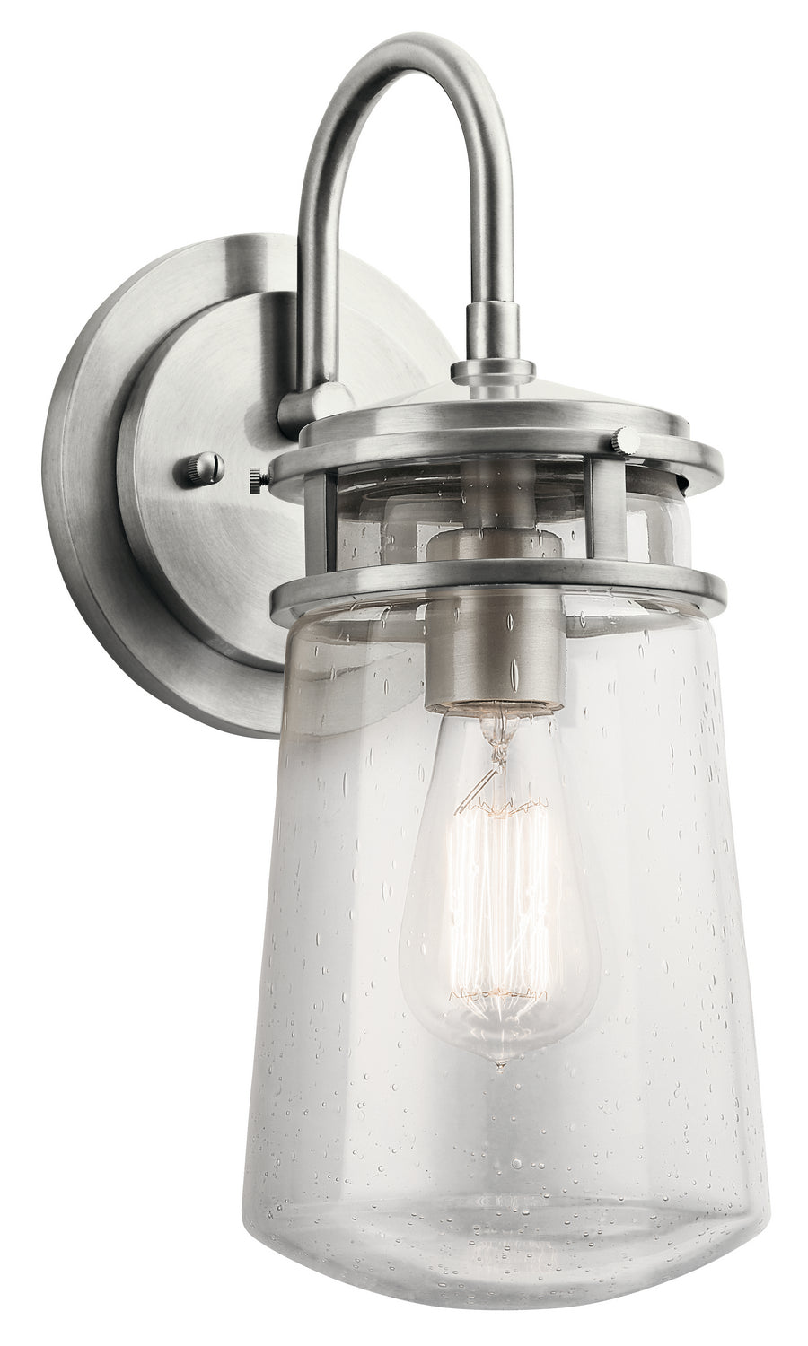 Lyndon One Light Outdoor Wall Mount in Brushed Aluminum