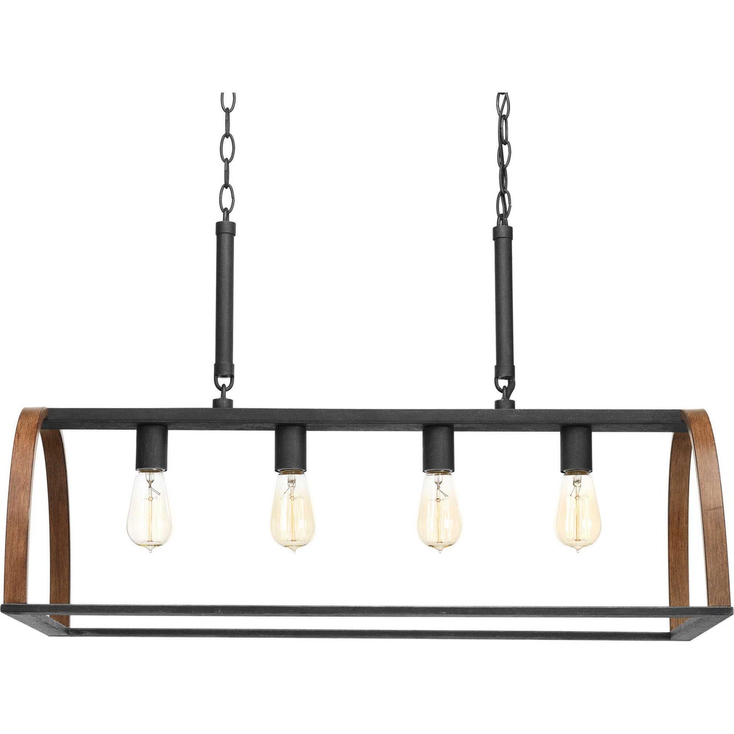 Trestle Four Light Island Pendant in Gilded Iron