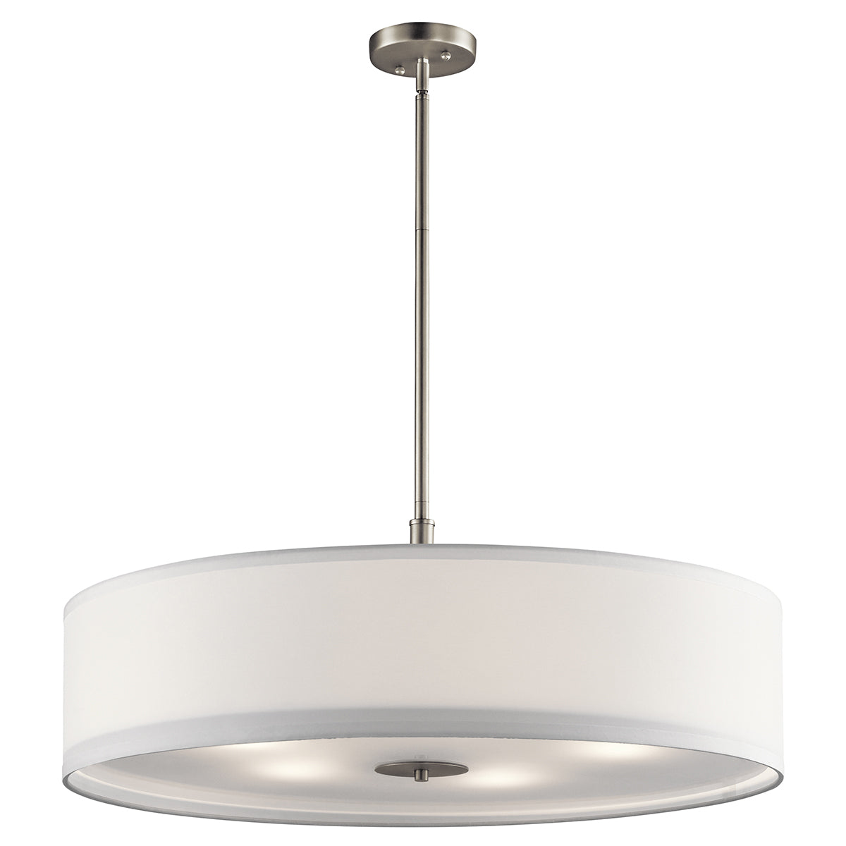 Five Light Pendant in Brushed Nickel