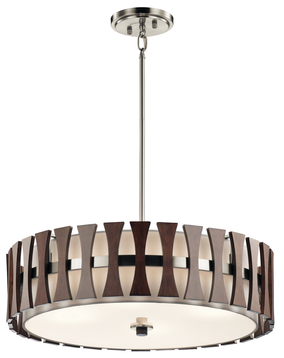 Cirus Four Light Pendant/Semi Flush in Auburn Stained