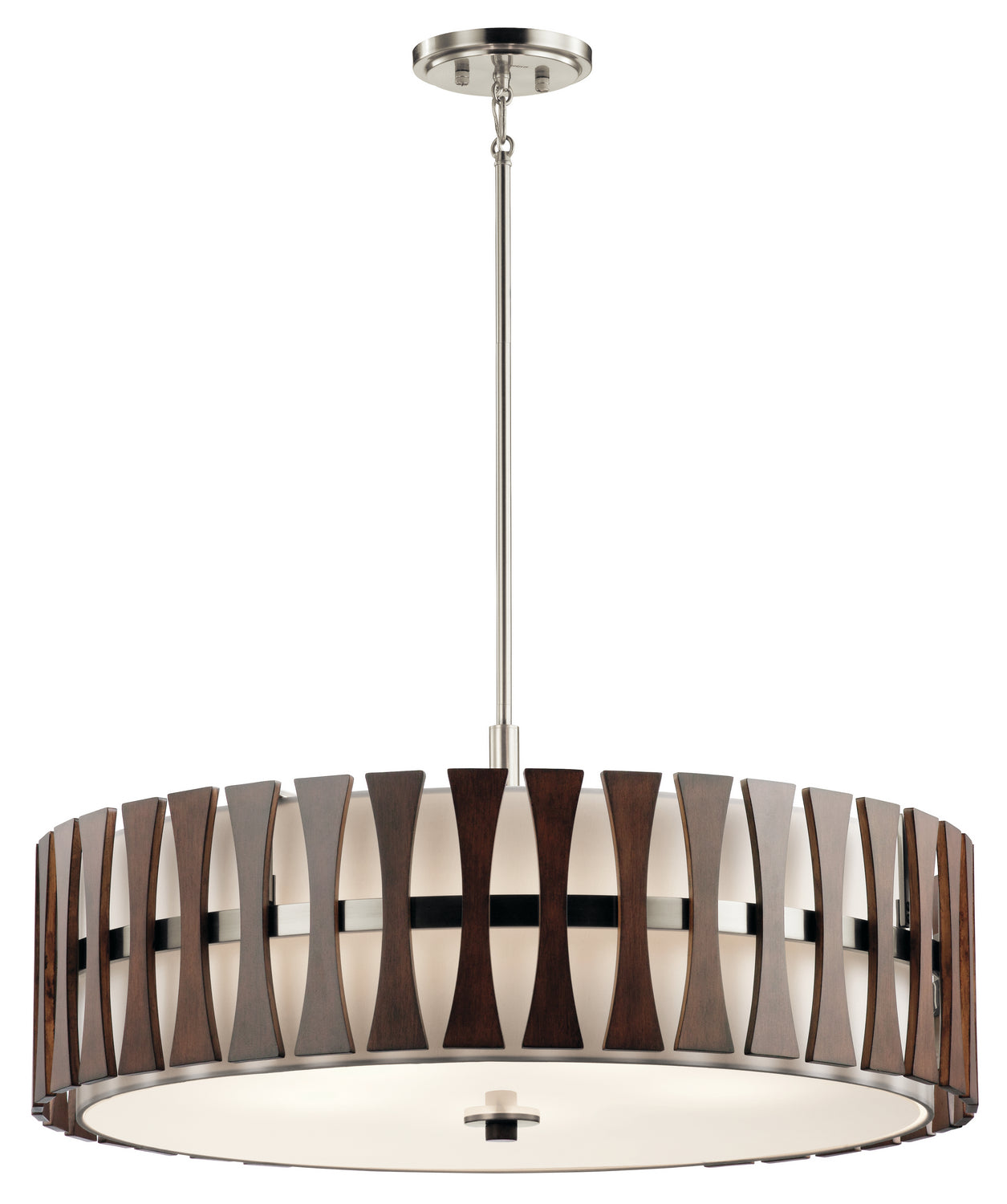 Cirus Five Light Pendant/Semi Flush in Auburn Stained
