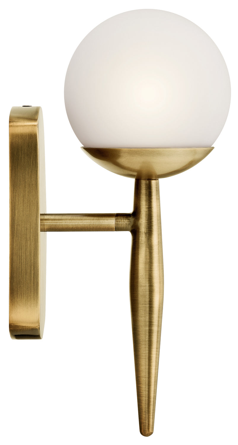 Jasper One Light Wall Sconce in Natural Brass