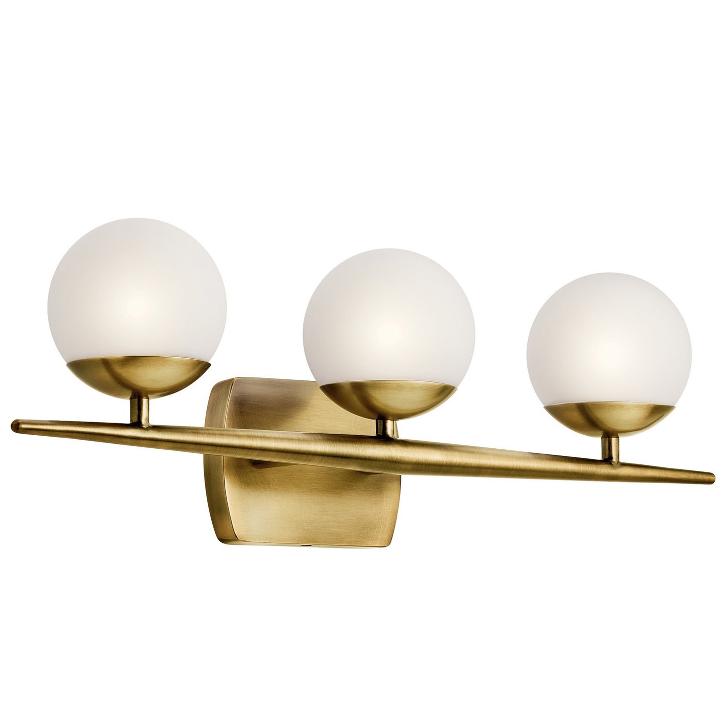 Jasper Three Light Bath in Natural Brass