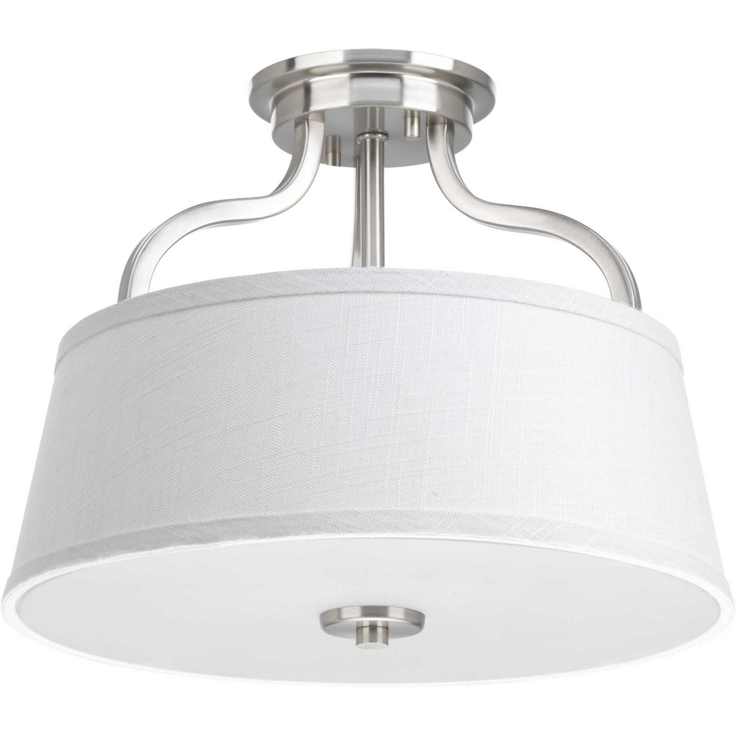 Arden Two Light Semi-Flush Mount in Brushed Nickel