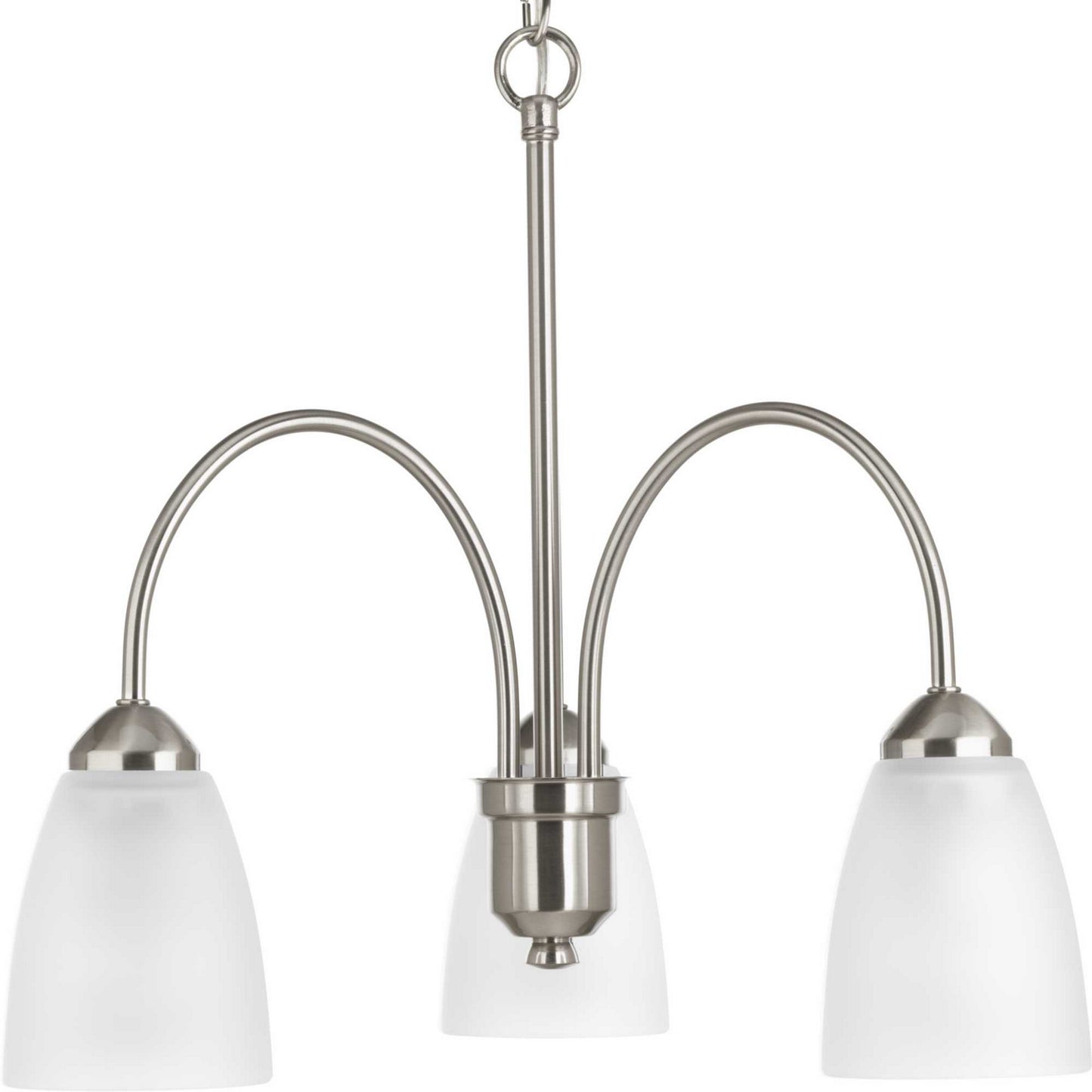 Progress Lighting - P4734-09 - Three Light Chandelier - Gather - Brushed Nickel