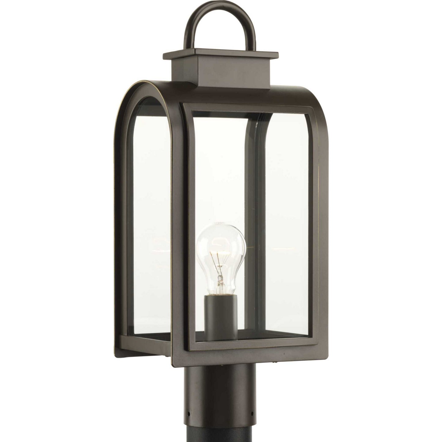Refuge One Light Post Lantern in Oil Rubbed Bronze