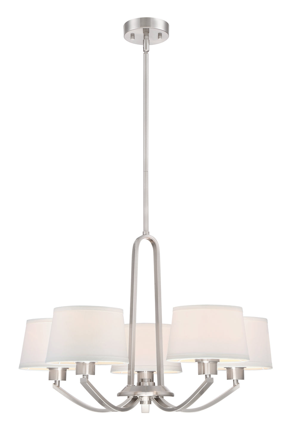 Studio Chandelier in Satin Platinum