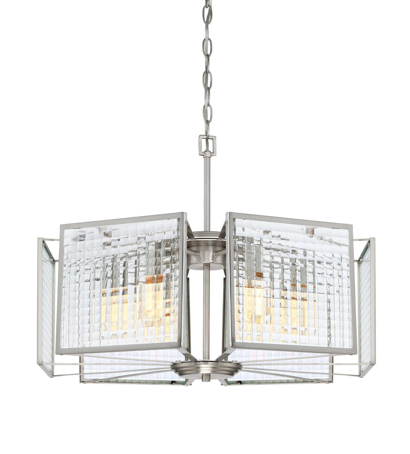 Pivot Chandelier in Satin Platinum