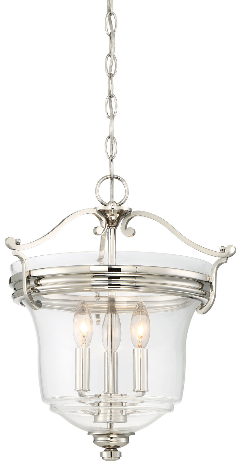 Audrey's Point Three Light Pendant (Convertible To Semi Flush) in Polished Nickel