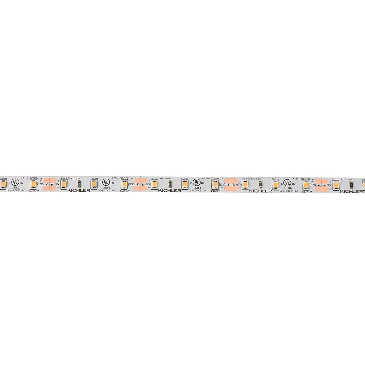 4Tl Dry Tape 12V LED Tape Light in White Material (Not Painted)