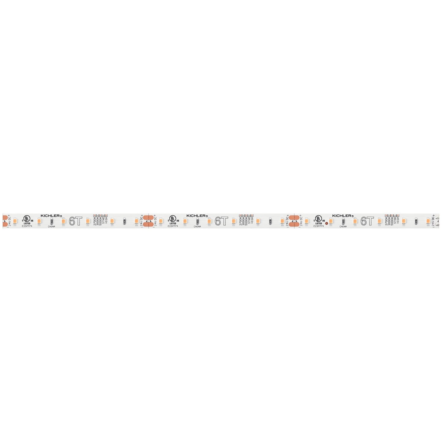 6Tl Dry Tape 24V LED Tape Light in White Material (Not Painted)