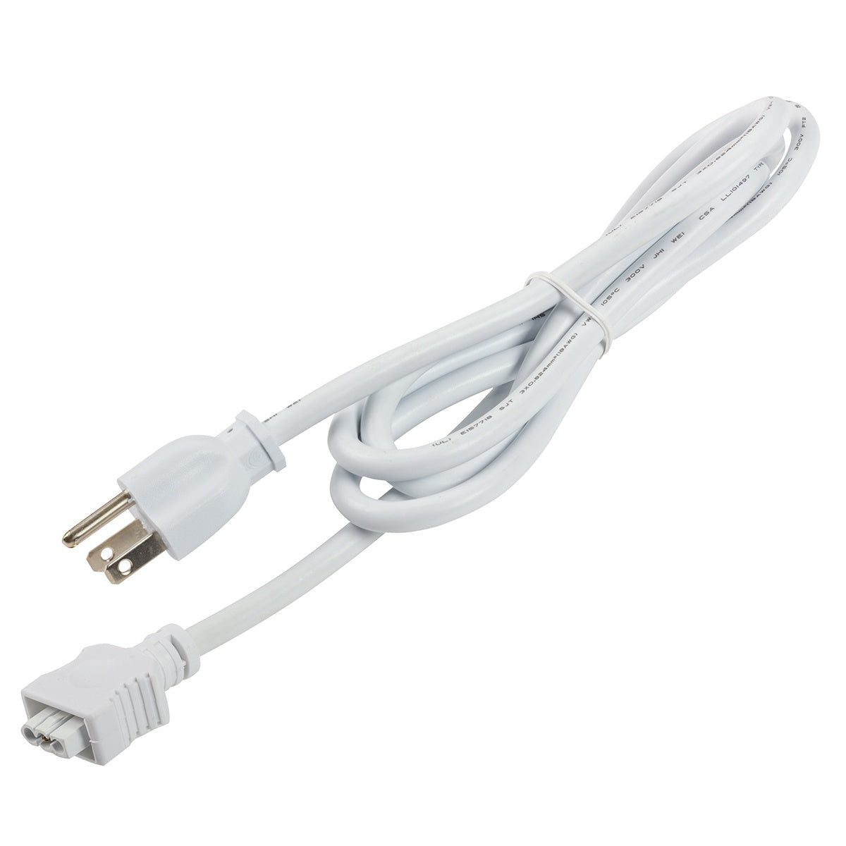 Under Cabinet Accessories Ucab 3-Prong Cord in White Material (Not Painted)