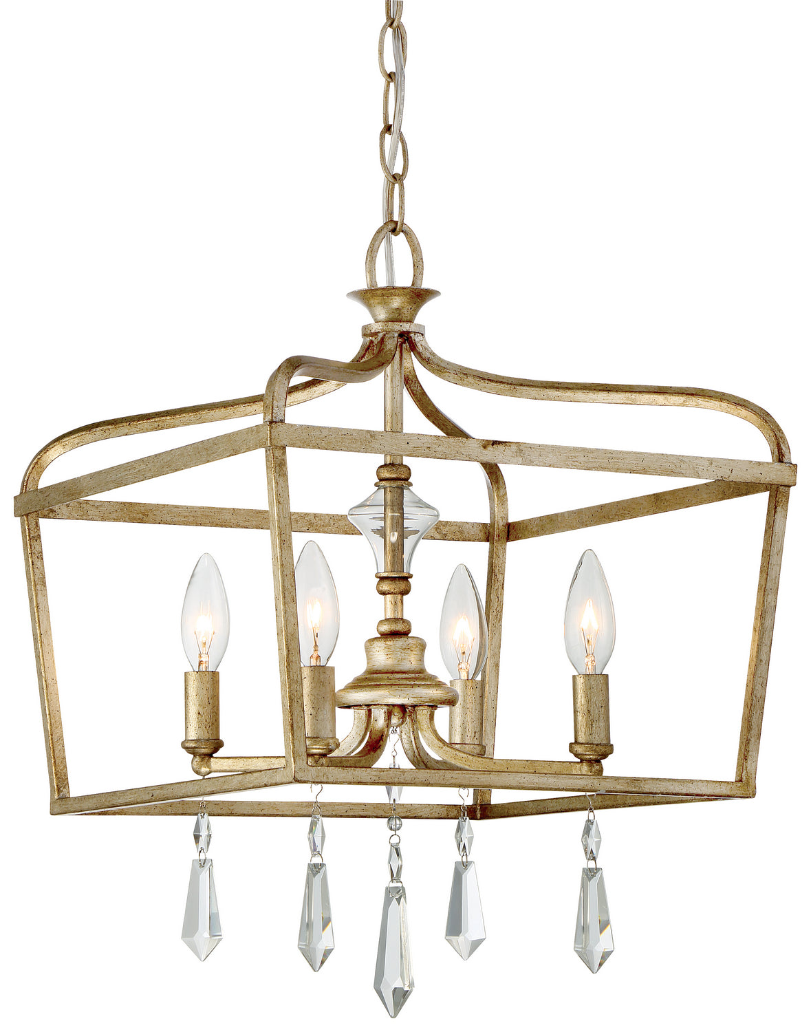 Laurel Estate Four Light Pendant in Brio Gold