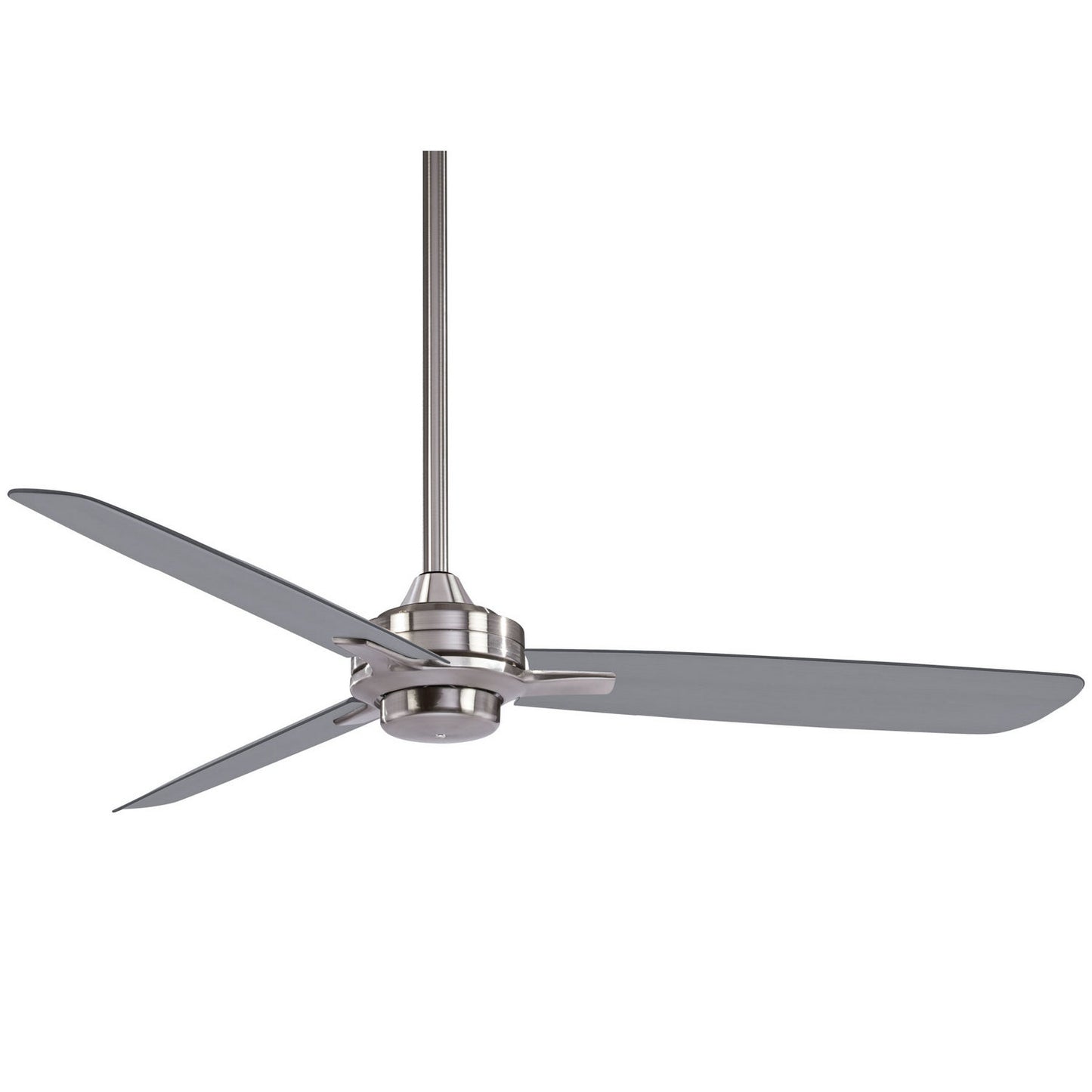 Rudolph 52"Ceiling Fan in Brushed Nickel With Silver Blades