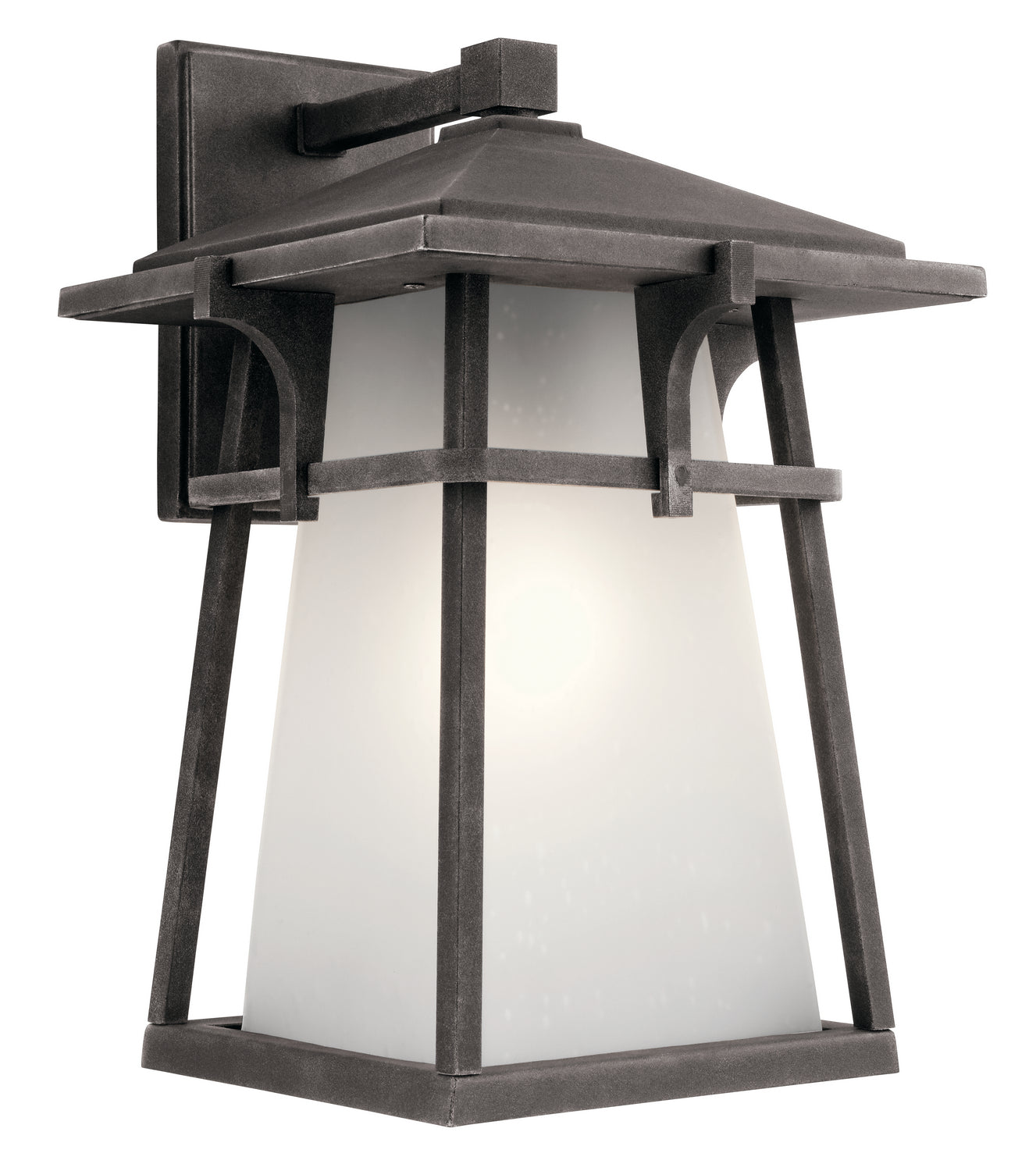 Beckett One Light Outdoor Wall Mount in Weathered Zinc