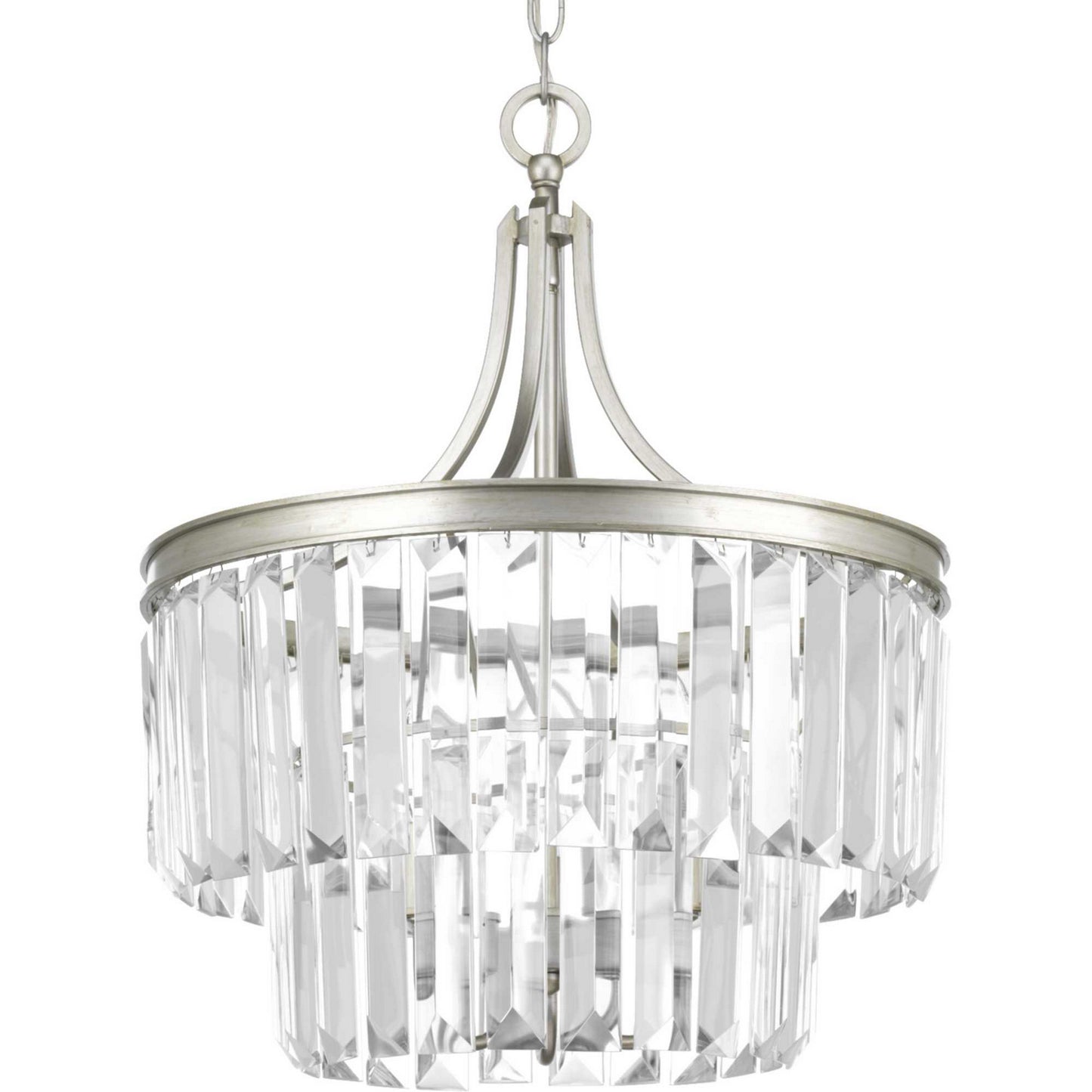 Glimmer Three Light Semi-Flush Convertible in Silver Ridge