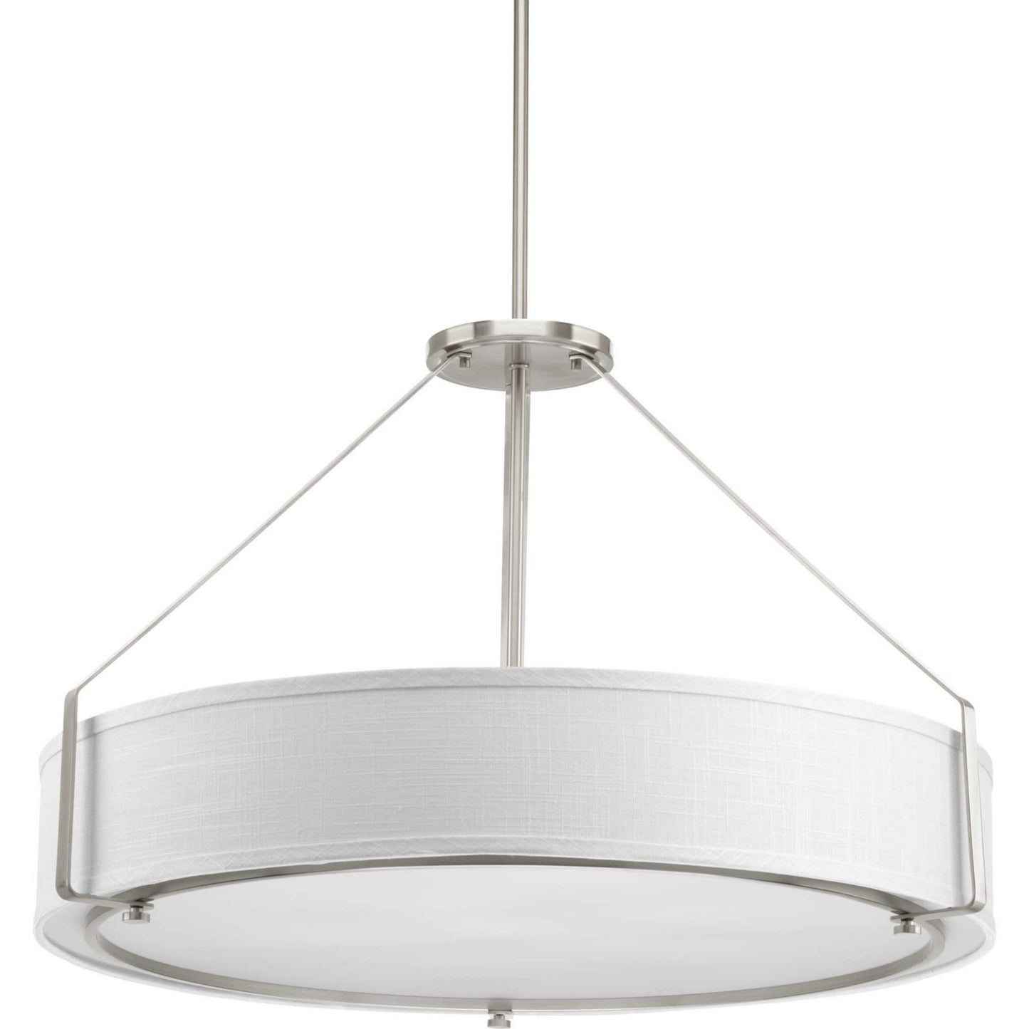 Ratio Six Light Pendant in Brushed Nickel