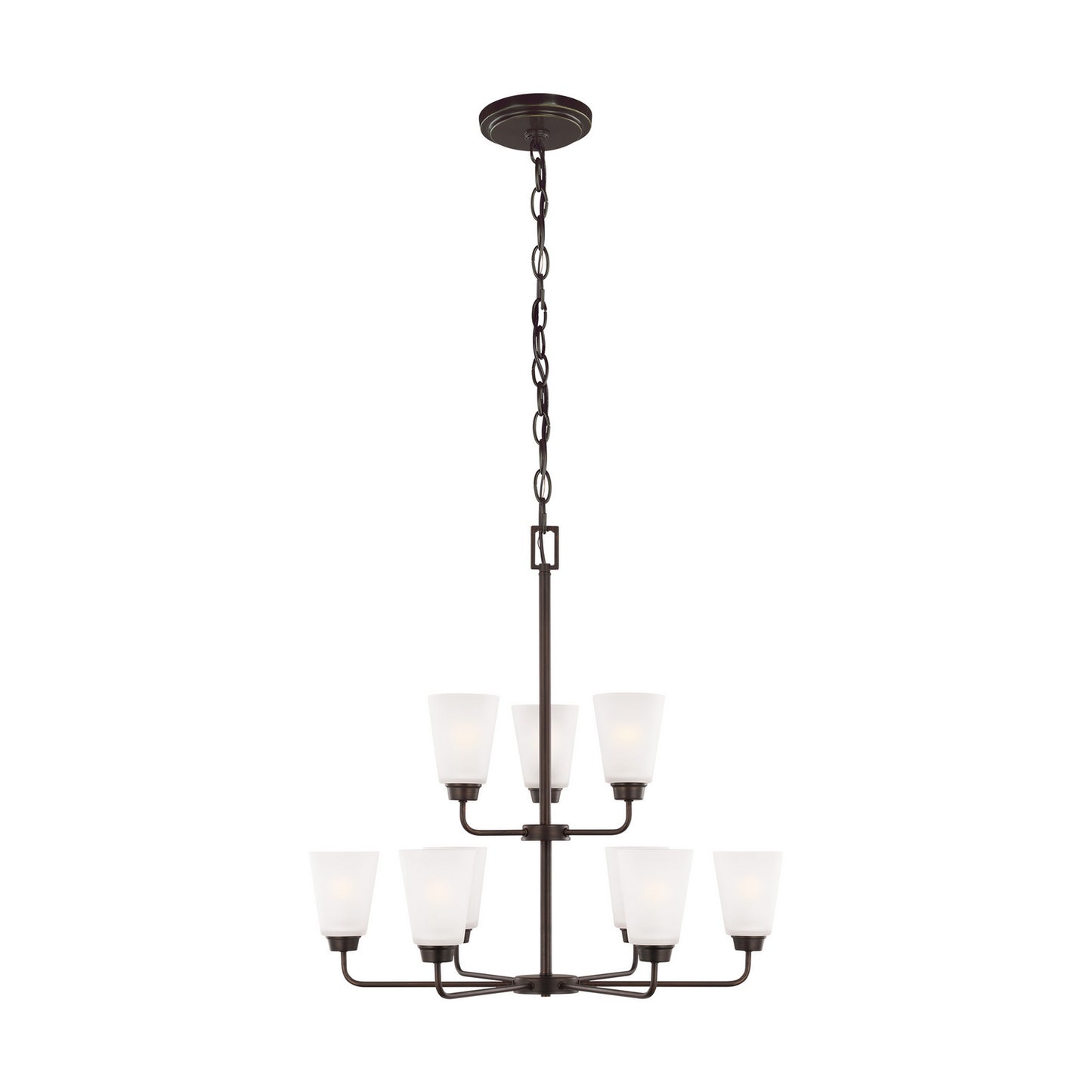 Kerrville Nine Light Chandelier in Bronze