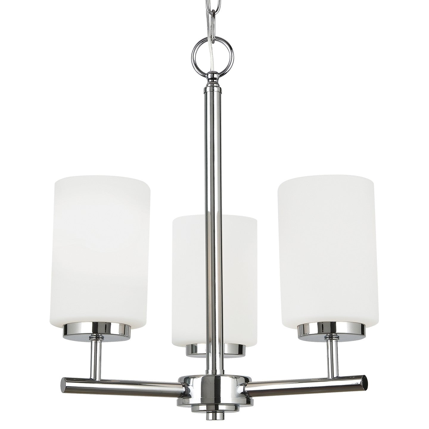 Oslo Three Light Chandelier in Chrome
