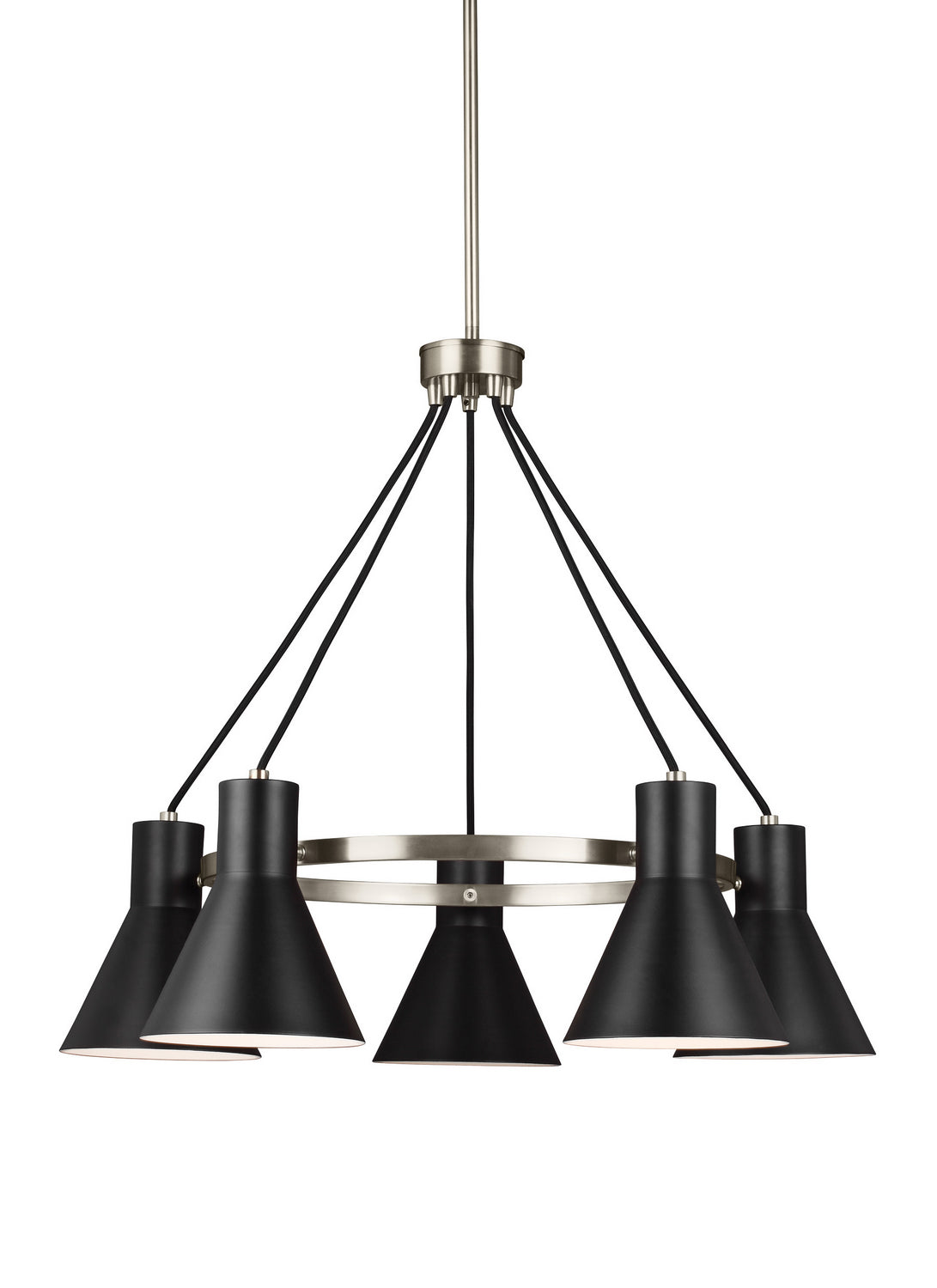 Towner Five Light Chandelier in Brushed Nickel