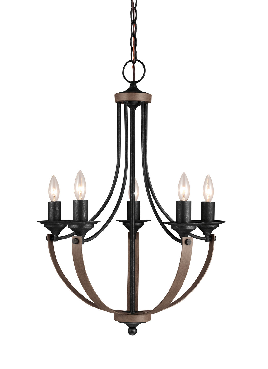 Corbeille Five Light Chandelier in Stardust